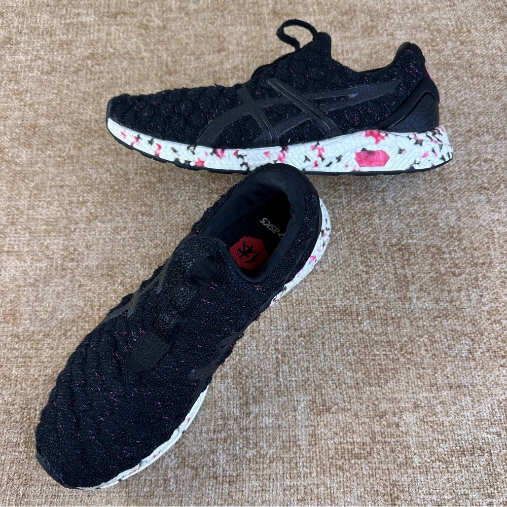 ASICS HyperGEL-KENZEN Black/Hot Pink Slip-On Sneakers Women’s Size 9.5